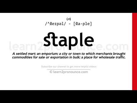 Pronunciation of Staple | Definition of Staple