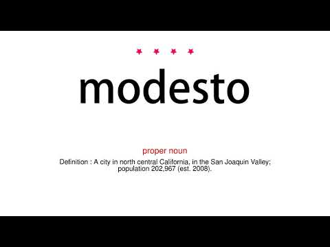 How to pronounce modesto - Vocab Today