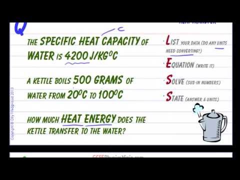 GCSE Physics Revision - Specific Heat Capacity Calculation