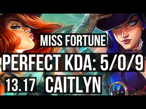 MISS FORTUNE & Rakan vs CAITLYN & Alistar (ADC) | 5/0/9, 1.1M mastery | NA Grandmaster | 13.17