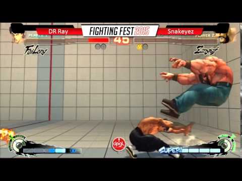 DR Ray (Feilong) vs. Snake Eyez (Zangief) - Fighting Fest 2K15 - Winners Finals USF4