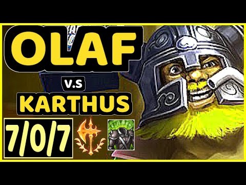 MISTYSTUMPEY (OLAF) vs KARTHUS - 7/0/7 KDA JUNGLE GAMEPLAY - NA Ranked GRANDMASTER