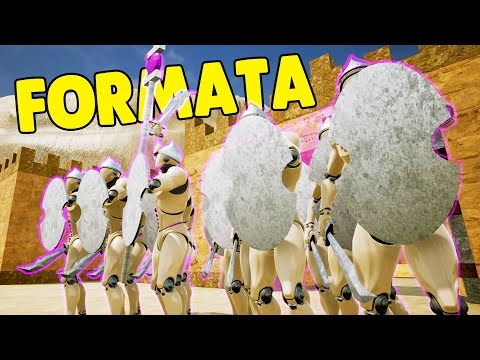 Formata - FOUR ROBOT ARMIES Clash at Epic Desert Arena Battle - Formata Gameplay Highlights