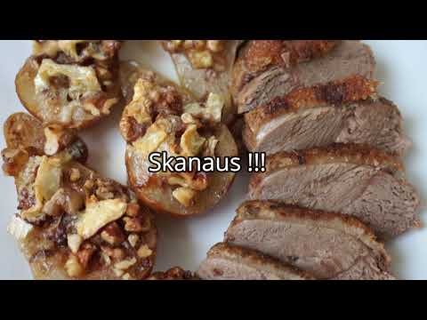 Orkaitėje keptos kriaušės ir antienos filė / Oven baked pears and duck fillet