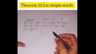 How to solve Theorem By Simple Way | Theorem 10.2 | Class 9th