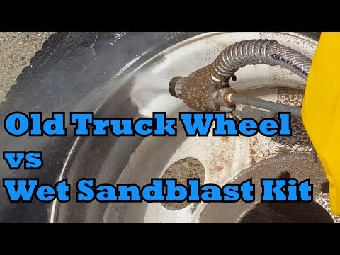 Power Eagle Wet Sandblast kit VS Truck Wheel