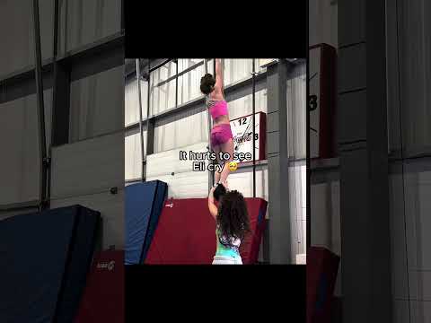 It Hurts To See Her Cry 😢 #kalogerasisters #viral #gymnastics #fyp #relatable #curlyhair #sad #edit