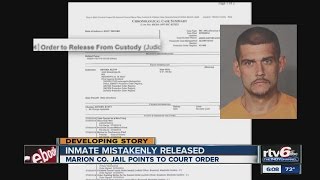 Inmate mistakenly released from Marion County Jail