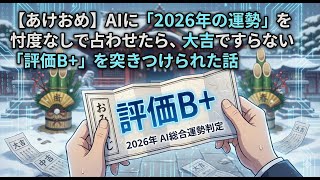 【あけおめ】AIに「2026年の運勢」を忖度なしで占わせたら、大吉ですらない「評価B+」を突きつけられた話【ラジオ/Podcast】