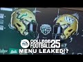 College Football 25 Game Menu LEAKED