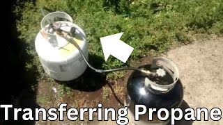 How to transfer propane from one 20lb bbq bottle to another #propane #campinglife  #camping