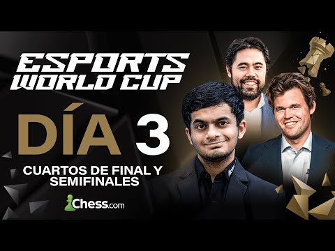 CUARTOS y SEMIFINALES de la Esports World Cup | Carlsen vs Sarin, Nakamura vs Aronian...