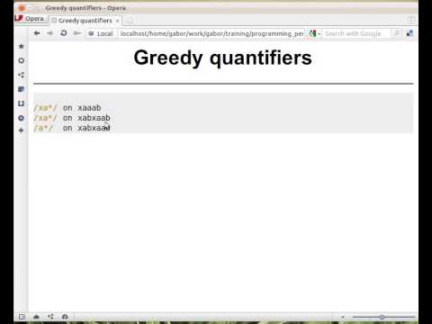 Beginner Perl Maven tutorial: 10.8 - Greedy Regex Quantifiers
