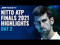 Djokovic vs Ruud & Tsitsipas vs Rublev | Nitto ATP Finals 2021 Highlights Day 2