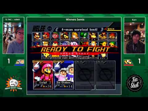 FNT #96 - TS TNC | ARMY (Ice Climbers) Vs Kurv (Luigi) - Smash Melee Winners Semis