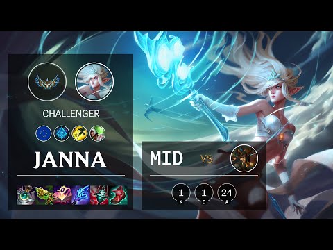 Janna Mid vs Cassiopeia - EUW Challenger Patch 12.2