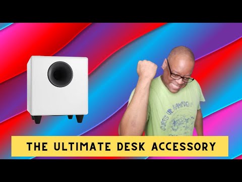 Desk Setup audioengine A2+ and S8 Subwoofer Combo | Audiophile | Gadget Review