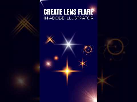 Adobe Illustrator Tutorial 🎨 Lens flare ✨ #shorts #youtubeshorts