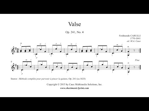 Carulli : Waltz Op. 241, No. 4