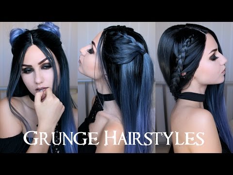 How to: GRUNGE | 3 Easy Glam Grunge Hairstyles |...