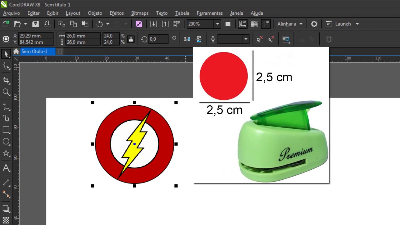 Aula 19 - Criando tag ou topper de docinhos e impressão no Corel X8