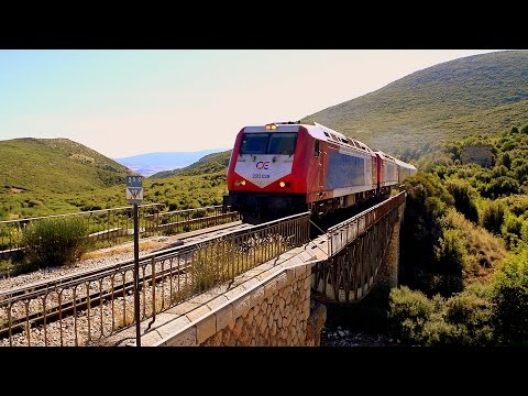 OSE IC 53 ADtranz 220 029 + 220 031 Xinias Bridge - 05.06.2016