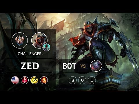 Zed Bot vs Tristana - NA Challenger Patch 9.5