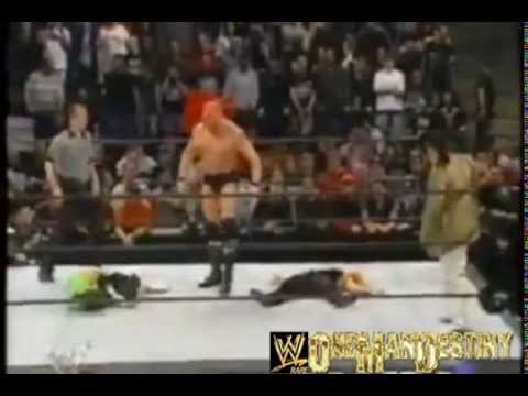 WWF SD!(3/21/2002)Brock Lesnar Destroys Hurricane &Mighty Holly