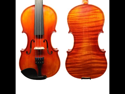 Handmade 1/4 Violin Outfit–One Piece Back,European Tonewood, Rich Tone, Case&Bow image 7
