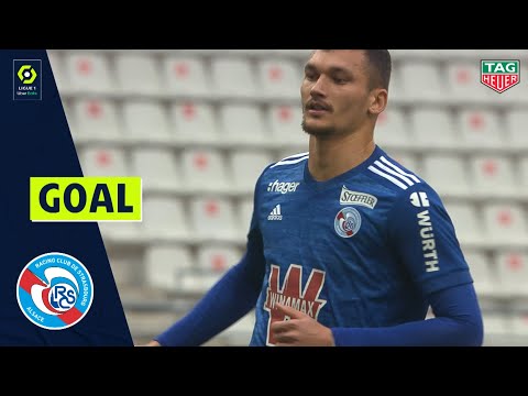 Goal Ludovic AJORQUE (30' pen - RC STRASBOURG ALSACE) STADE DE REIMS-RC STRASBOURG ALSACE 2-1 20/21