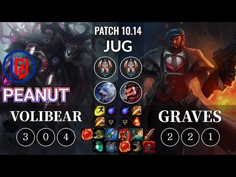 LGD Peanut Volibear vs Graves Jungle - KR Patch 10.14