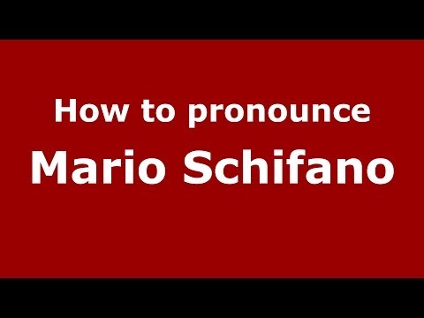 How to pronounce Mario Schifano (Italian/Italy) - PronounceNames.com