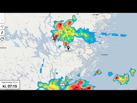 Se blixtarna i realtid på SMHI:s karta