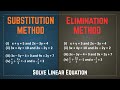 Substitution Elimination Method Solve Pair Of Linear Equations Substitution Elimination