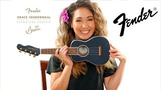 Video thumbnail for GRACE VANDERWAAL FENDER SIGNATURE UKULELE - Moonlight Review by One Music School