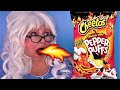Cheetos Flamin Hot Challenge Pepper Puffs Crunch Cheesy Jalepeno Mexican Corn Granny McDonalds