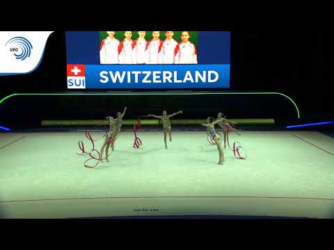 Switzerland - 2019 Rhythmic Gymnastics Europeans, junior groups 5 ribbons qualification