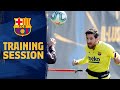 Messi on target in training