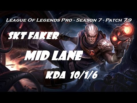 Mid Lane - SKT Faker as Lucian vs Ekko Patch 7.9 - League Of Legends Brazil Ranked