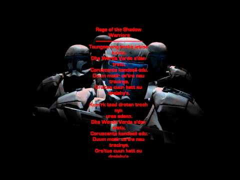 Star Wars: Republic Commando Music - Rage of the Shadow Warriors w/ Ancient Mandalorian Lyrics