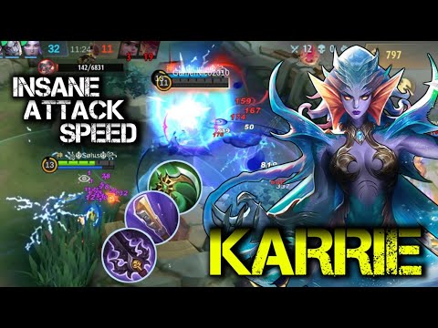 Karrie Insane Attack Speed Build!! | Aggressive Play | Gill Girl | Karrie Gameplay | MLBB