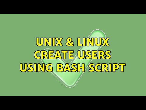 Unix Linux Create Users Using Bash Script