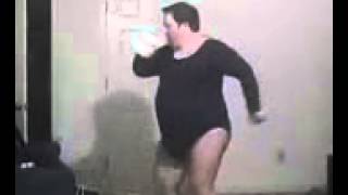 fat gay guy dancing