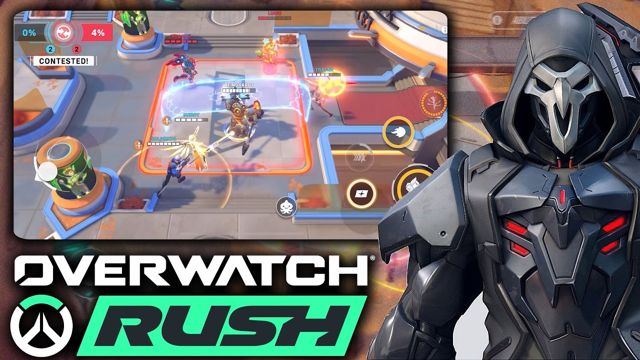 BOMBA! NOVO Overwatch Mobile OFICIAL *Overwatch Rush* - PRIMEIRA GAMEPLAY