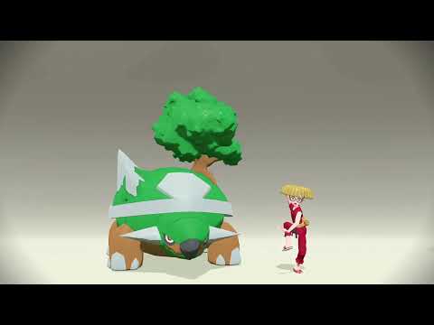 Different poses of Alpha Torterra in Pokemon Legends Arceus photograph