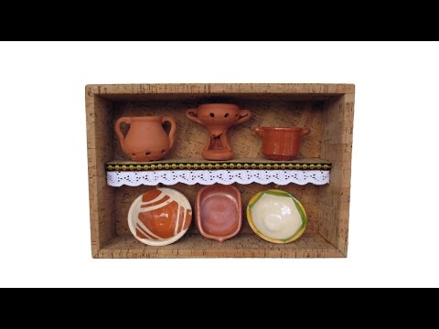 How to make small shelves lined with cork fabric  - #77