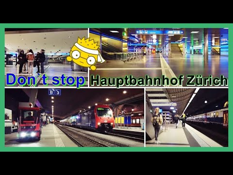 Zürich Hauptbahnhof SBB / Rundgang durch den grösste Bahnhof der Schweiz, Stadt Zürich, Schweiz 2022