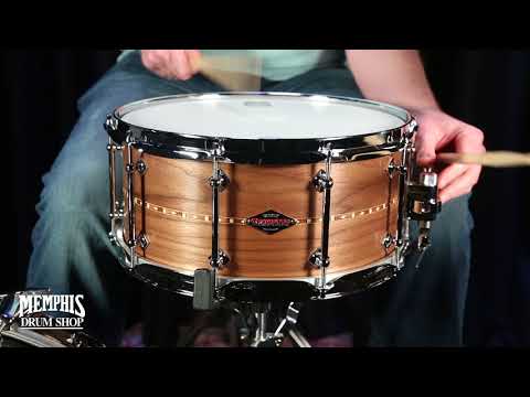Craviotto 14x6.5 Custom Shop Walnut Snare Drum with Walnut Inlay