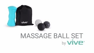 Massage Ball Set by Vive - Hot Cold Therapy - Trig
