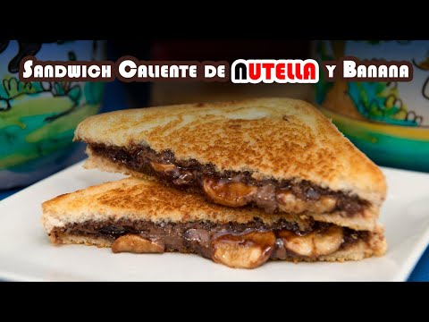 Sandwich Caliente de Nutella y Banana
